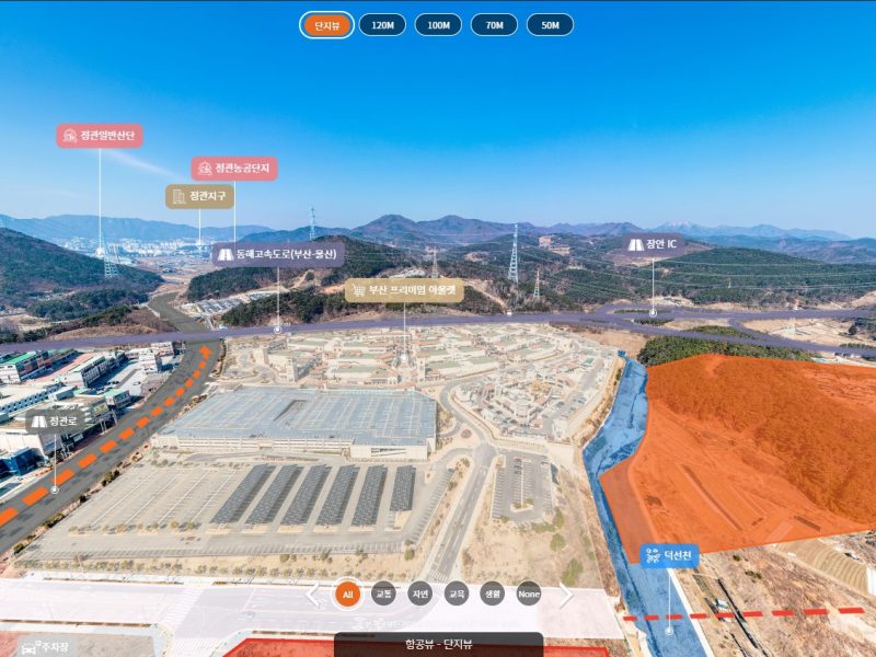 부산 장안지구 우미린 프리미어 항공 360 VR — 단지 조감 — 360VR 대표 이미지