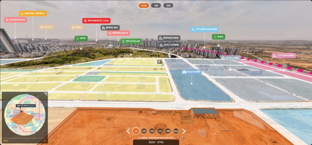 평택 고덕 우미린 프레스티지 항공 360 VR — 단지 조감