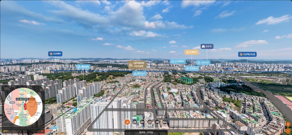 오산세교 우미린 포레아시티 항공 360 VR — 단지 조감
